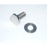 PŘEDNÍ TLUMIČ - ŠROUB HORNÍ S PODLOŽKOU (ZÁTKA) - NEREZ LEŠTĚNÁ